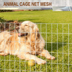 Tongmo 3 ft x 100 ft Galvanized Welded Wire Fence, 16GA Garden Chicken Wire Fence Roll, Mesh Size 2" x 4"Hardware Cloth, Ideal for Yard Protection and Poultry Netting