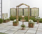 BrylaneHome Outdoor Weatherproof Polypropylene Set of 2 Trellis Fence for Climbing Plants Garden 54" H - White