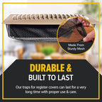 HAAK - Floor Vent Cover Trap, Durable Screen That Attaches Easily to Vent Covers for Home Floor, 4-Pack Air Vent Filters for Trapping Debris, Easy to Install and Remove, 4 x 10 inches Each