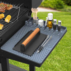 Silicone Griddle Tools Mat for Blackstone, Heat Resistant Spatula Mat, BBQ Grill Tool Rest,Cooking, Silicone Grill Pad,Grey, 1 PACK