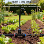 100 Ft Drip Irrigation System for Garden - Drip Irrigation Kit with 32 360°Adjustable Copper Nozzles Hose, Automatic Atomizing Plant Watering Sprinkler System for Yard, Lawn, Greenhouse, Potted