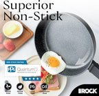 THE ROCK SOHO 9.5-Inch Non Stick Frying Pan – Nothing Sticks, Never Warps, Lasts Longer, Healthy Skillet with Heat-Resistant Handle, PFOA Free, Oven & Dishwasher Safe, Black