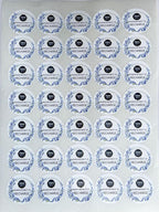 Custom Stickers for Weddings, Birthdays & Businesses - Personalized Labels with Your Logo - Waterproof, Fade and Heat Resistant - Pack of 100-1000 (Wreath O, 3.5 Inch)