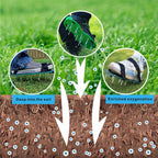 Lawn Aerator Shoes Upgrades Aeration Shoes for Lawn Heavy Strap Spike Shoes for Grass Soil Aerating Spikes Tool (Green)