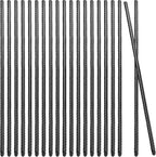 20 Pack 16 Inch Straight Rebar Stakes, 3/8" Thick Steel Heavy Duty Anchor Ground Rebar Stakes with Pointed End, Metal Garden Stakes for Landscaping Camping Concrete Forming Plant Support, Black