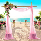 MDS Halloween Chiffon Draping Fabric - 1 Panel, 30" Wide x 40ft Long - Sheer Spooky Arbor & Canopy Drapery for Haunted House Backdrops, Party Ceilings, DIY Costumes & Themed Events - Coral