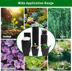 June Fox Small Seedling Pots 4 Inch, 100 Pcs Square Plant Pots Bulk, Plastic Nursery Pots with Drain Holes for Seedlings, Succulents, Cuttings (Black)