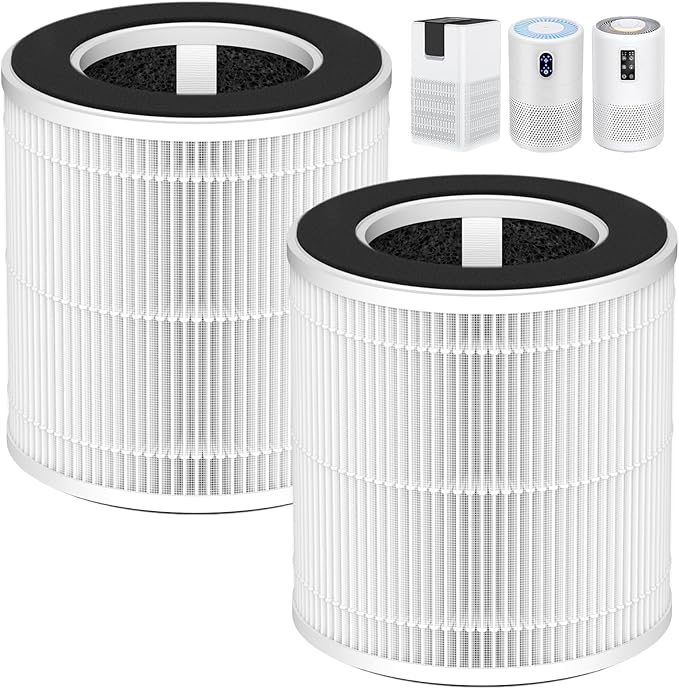 2 Pack B-D02L/M05 Replacement Filter Compatible with MOOKA B-D02L & M05, for VEWIOR B-D02U, for KOIOS B-D02L, for Tailulu D10 Air Purifier, H13 HEPA Filter for MOOKA B-D02L Replacement Filter