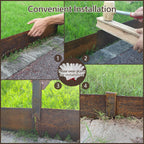 Cor-Ten Steel Landscape Edging with Rust Patina Finish, Pre-Rusted Cor-Ten Steel Landscape Edging, 42 inch Strips, 1mm, 8 inch Depth (12 Pack)
