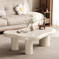 Coffee Table- Cloud Coffee Table, 48” Round Edge Tables with Unique Irregular Curves, Modern Tea Tables for Living Room Apartment, Easy Assemble& Clean