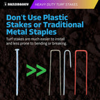 Sandbaggy 6" Heavy Duty Galvanized Artificial Turf Stakes - Spiral Landscape Nails - Ground Spikes/Pins - Synthetic Grass, Lawn, Edging, Weed Barrier Fabric, Garden (6 inch - Heavy Duty, 800, Count)