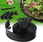Landscape Edging Border No Dig - 40FT 4IN Tall Garden Edging Border with 40 Stakes, Plastic Garden Fence Lawn Edging Flexible for Landscaping, Flower Beds, Yard, Pathway with Connectors