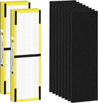 FLT4825 HEPA Filter B Replacement Compatible with G-Guardian Air Purifiers AC4825 AC4825E AC4825W AC4300 AC4800 AC4900 AC4850,2 H13 True HEPA Filters+8 Carbon Pre-Filters