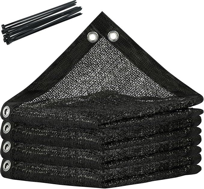 ColourTree 70% Black Shade Cloth Custom Size 3FT x 59FT Mesh Tarp, UV Resistant Netting with Upgrade Grommets for Plant Cover, Greenhouse, Chicken Coop, Barn, Kennel, Garden. (We Make Custom Size)