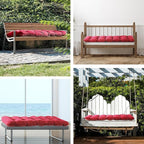 IPYNBAP Outdoor Bench Cushion, 59x18x5 Inch, Waterproof Bench Cushion for Outdoor/Indoor Furniture, Tufted Patio Bench Seat Cushion, Fade Resistant Outdoor Cushions for Porch Swing Couch, Burgundy