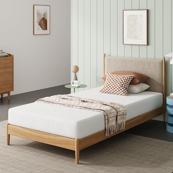 Novilla Twin Bed Mattress, 8 Inch Twin Size Mattress with Gel Memory Foam for Cooling Night Sleep, Pressure Relief & Comfort Sleep, CertiPUR-US Certified