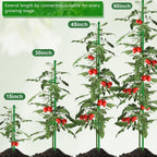 Plant Support Stakes for Indoor Plants SupKing Orchid Sticks with Clips 15 inch 10Pcs Garden Stake Extended to 2/3/4ft for Outdoor Potted Tomato Rose Vegetables House Palnts Comes with 20 Plants Ties