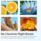 Summer Night Breeze Scented Candle, 11oz Aromatherapy Soy Wax Candles for Home Scented, Long Lasting, Fruits, Flower, Wood Scent Gift for Men, Women, Friends, Relaxation & Stress Relief
