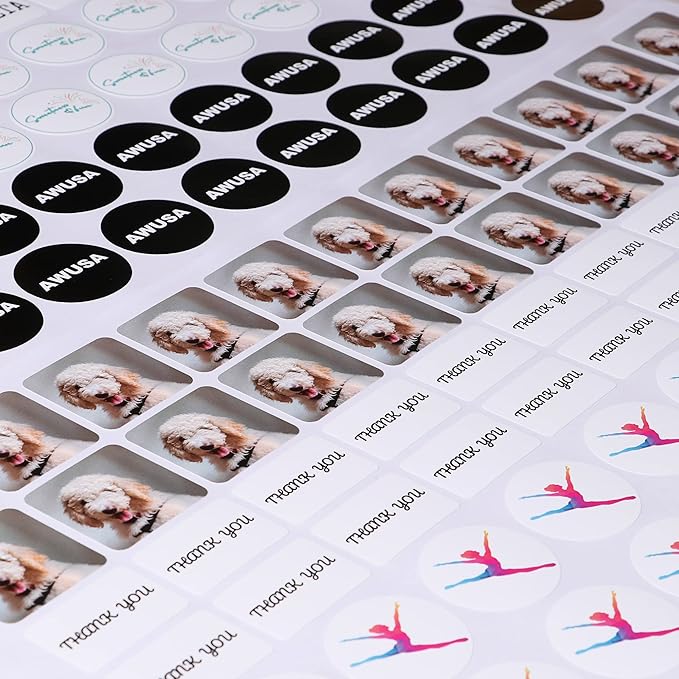 Custom Stickers Personalized Labels - Customized Stickers with Any Design Image Logo Text,Custom Stickers for Business Logo,Custom Thank You Label Stickers,100 Labels (Oval,4"x3")