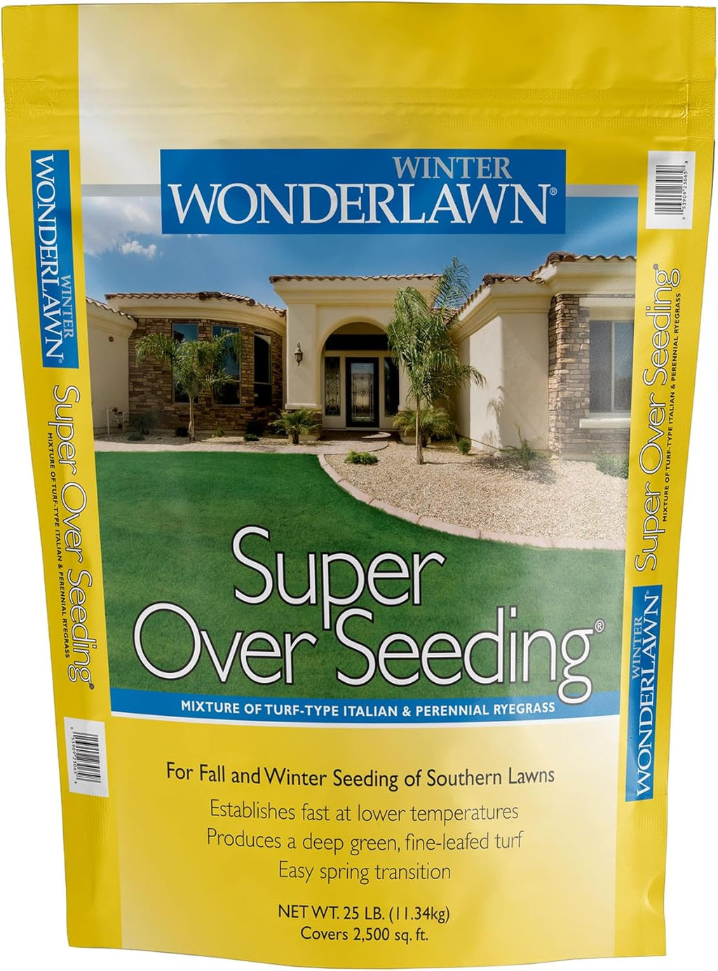 Barenbrug Winter Wonderlawn Grass Seed for Southern Lawns, Fast-Acting Durable Grass Seed Mix for All Weather Conditions, 25-lb. Bag