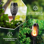 Toodour Solar Torch Flame Lights, 12 Pack Solar Lights Outdoor with Flickering Flame, Waterproof Patio Light Landscape Decoration Lighting for Garden, Lawn, Yard, Outdoor Decorations