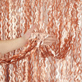 4 Pack Rose Gold Backdrop Birthday Decorations - 3.3x6.6ft Wavy Tinsel Foil Backdrop Party Streamer Party Supplies Background | Tinsel Curtain Backdrop for Parties