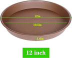 6 Pack of 12 inch Plant Saucer, Heavy Duty Plastic Plant Saucer 12 inch Round, Plant Tray for Pots, Flower Plant Saucers for Indoors, Plant Trays for Planter 10"/11"/12" (12", Chocolate)