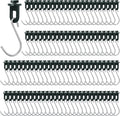 Ripeng 100 Pieces Greenhouse Hooks Hanger Twist Clips Greenhouse Fixing Clips with Stainless Steel S Hooks for Outdoor Garden Hanging Plants Plastic Insulation Netting Shading
