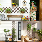 Expandable Garden Trellis, 13" x 68" Trellis for Climbing Plants Outdoor, Wooden Lattice Fence Wall Panel Lattice Panels for Outside, for Climbing Plants Vine Ivy Rose Cucumbers Clematis (1PCS)