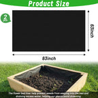 EcoBrisa 2PCS 63 * 83IN Raised Garden Bed Liner, Non Woven Fabric for Large Veg Trough, Cuttable Plant Liner Keeps Soil Contained & Water Drainage for Outdoor Planter Veg Trough