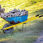 Gisafai 2 Pair Wheelbarrow Replacement Handles Kit 60 Inches Metal Wheelbarrow Handles Heavy Duty Yellow, Easy Install