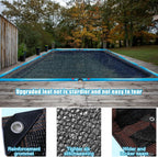 18 x 36 Ft Pool Leaf Net Cover- Thicken Rectangle Leaf Netting for Inground and Above Ground Swimming Pools Cover with Reinforced Gromments,Winter Above Ground Pool Screen Cover, Catching Leaves