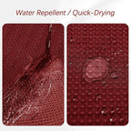 Extra Long Shower Curtain - 84 Inch Waffle Weave Weighted Thick Cloth Bathroom Shower Curtain, Wine Heavy Duty Hotel Bath Curtain Set with 12 Metal Hooks, 72x84 Burgundy