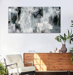 NINEASO Black Gray Abstract Wall Art - Abstract Canvas Pictures for Wall Decor Modern Abstract Canvas Painting Artwork for Living Room Bedroom Home Office Wall Decorations 29" x 58"