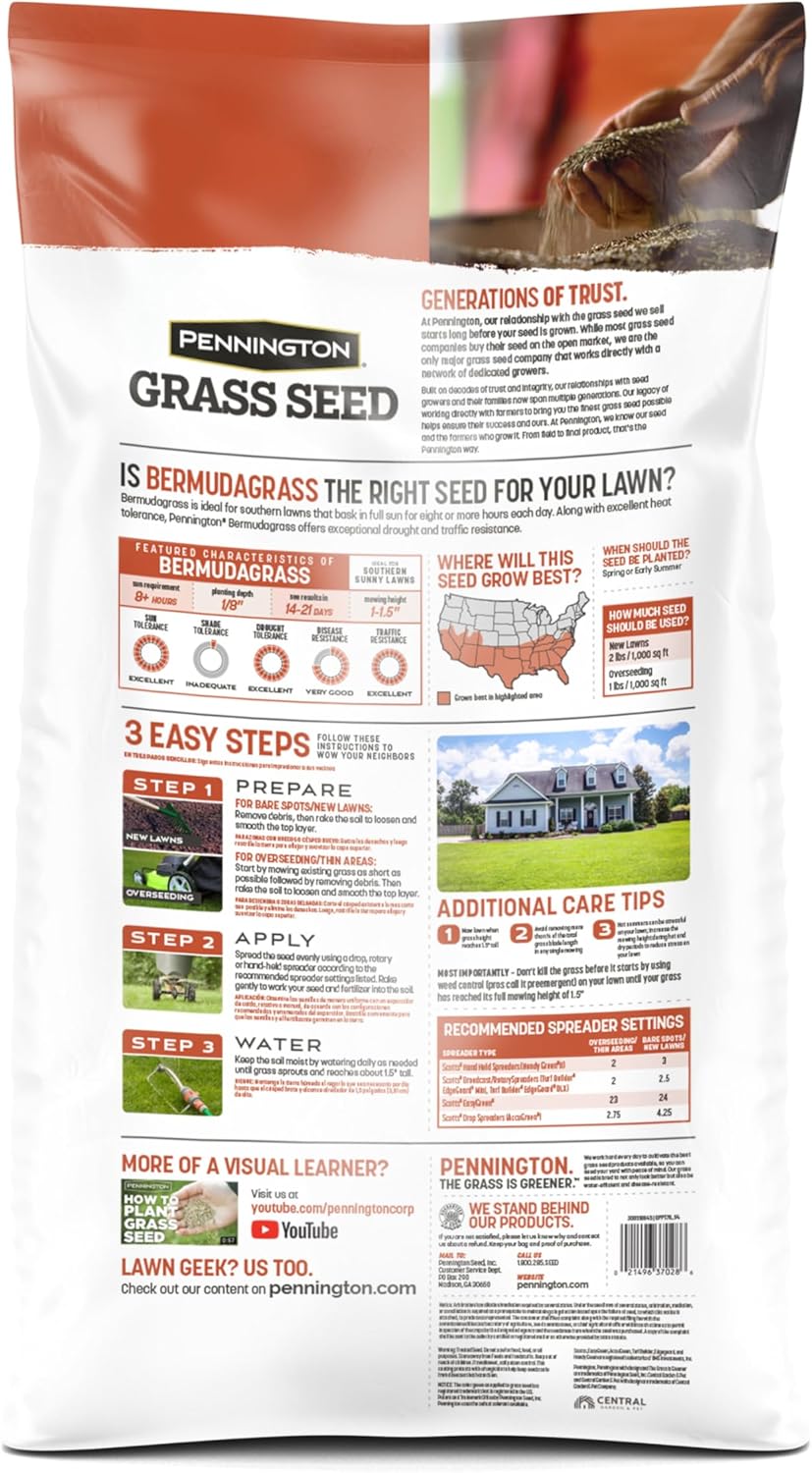 Pennington Bermudagrass Grass Seed 15 lb