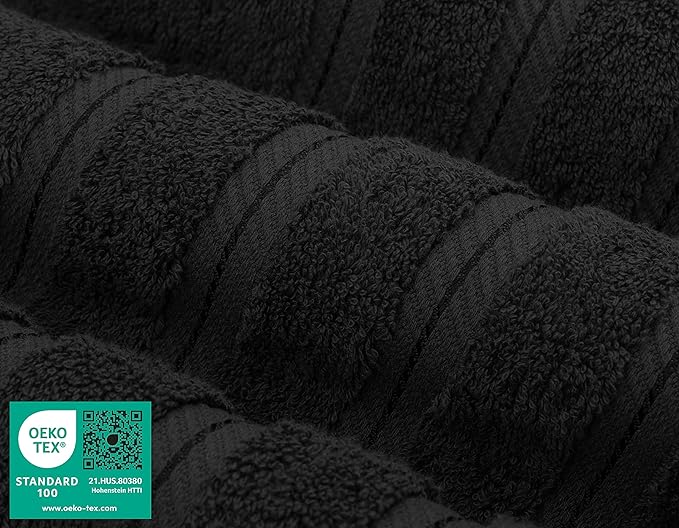 American Soft Linen 35x70 Jumbo Large Bath Towels, 600 GSM 100% Cotton Turkish Bath Sheet, Oversized Luxury Bath Towels for Bathroom Beach and Pool, Black