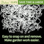 Dalzom® 300Pcs Tomato Clips, Plastic Trellis Clips Plant Support Clips, Plant Clips for Support, Grape Vine, Tomato Vine, Vegetables Plants, Garden Clips to Grow Upright Makes Plants Healthier