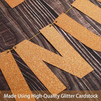 TaoBary 112 Pcs DIY Letter Kit Glitter Customizable Banner Letters Include 107 Letters and Numbers 3 Rope and 2 Needles for Birthday Halloween Christmas Wedding Valentine Party Decor(Glitter Orange)