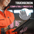HANDLANDY Women Safety Work Gloves Utility Touch Screen Working Grip Glove for Yardwork Gardening Breathable Mechanic Gloves