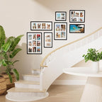 Vittanly 8x14 Picture Frames Collage, Displays 3Pcs 4x6 Pictures with Mat, Collage Picture Frame for Horizontal or Vertical Display, Black, 1 Pack