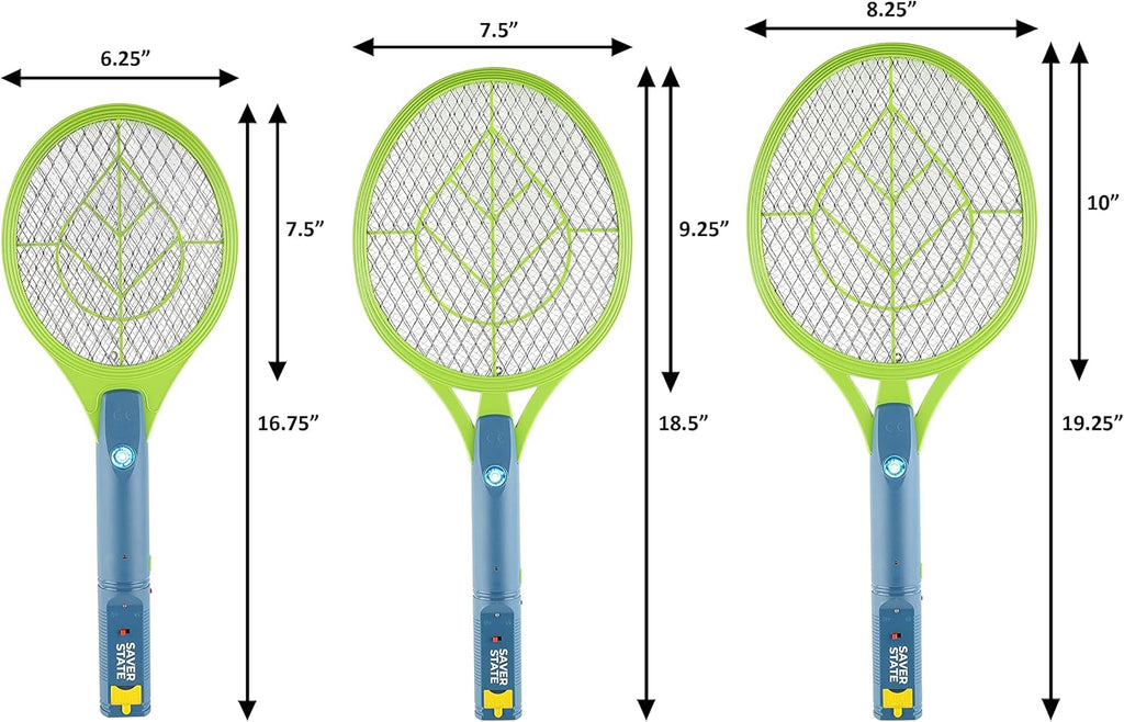 SWAT IT! Bug Zapper Rechargeable Bug Zapper Racket, 4000 Volt, USB Charging Cable, 2 Pack (Medium)