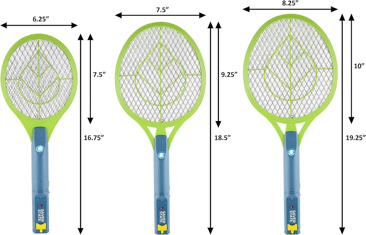 SWAT IT! Handheld Bug Zapper Racket, Rechargeable Electronic Fly Swatter Zapper, 4000 Volt, USB Charging Cable, 2 Pack (Mini)