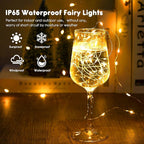 Minetom 12 Pack Fairy Lights Battery Operated String Lights with Timer - 7ft 20 LED Waterproof Silver Wire Firefly Light Waterproof for DIY Crafts Wedding Décor Table Mason Jars Party