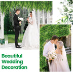 Geosar 42 Pcs Artificial Hanging Plants 32 Inch Hanging Boston Ferns Plastic Fake Plants for Wall Room Garden Wedding Garland Indoor Outdoor Decoration, No Basket