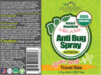 US Organic Mosquito Repellent Anti Bug Outdoor Pump Sprays, USDA Certification, Cruelty Free, Proven Results by Lab Testing, Deet-Free (2 oz - Extra Value 4 Pack)