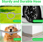 50FT Water Hose,Lightweight, Puncture & Rust Proof Heavy Duty Stainless Steel Metal 50FT Garden hose for Yard, RV, Garden, Outdoor