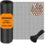 Plastic Wire Mesh Fence Roll, GENNIZZ 15.7IN x 50FT Plastic Chicken Wire Mesh, Garden Netting Fencing Barrier for Poultry Balcony Chicken Puppy (0.4m x 15m)