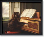 Poster Master Vintage Portrait of an Extraordinary Musical Dog Print - Retro Puppy Poster - Music & Piano Art - Animal Lover Wall Design - Living Room or Office Decor - 18x24 UNFRAMED Wall Art
