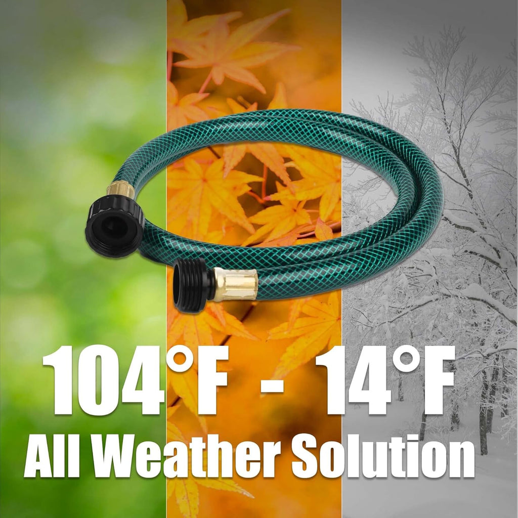 Garden Hose Leakproof for Gardener: 1/2” PVC Water Hoses with GHT Fittings - 4 FT No Kink and Flexible for Outdoor Watering