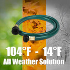 Garden Hose Leakproof for Gardener: 1/2” PVC Water Hoses with GHT Fittings - 4 FT No Kink and Flexible for Outdoor Watering